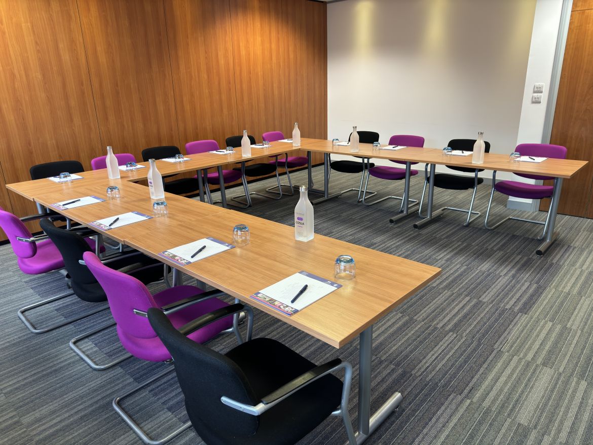 The Burns II Suite in the COSLA Conference Centre in a U-Shape style.